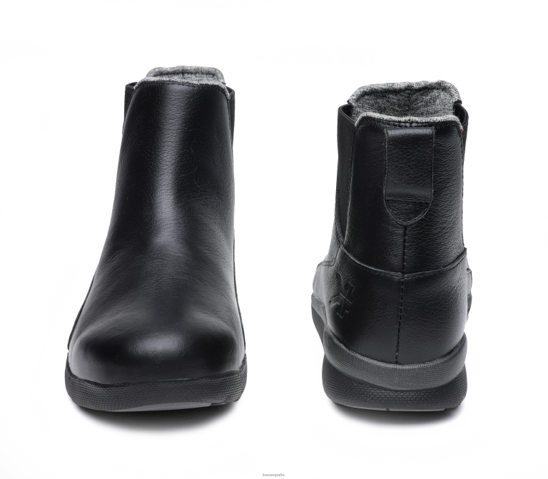 negro azabache zapatos Kuru 2PFNB73 luna mujer