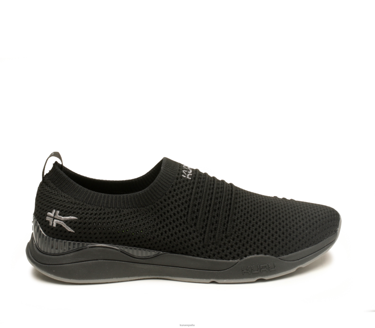 negro azabache/gris pizarra zapatos Kuru 2PFNB95 zancada ancha mujer