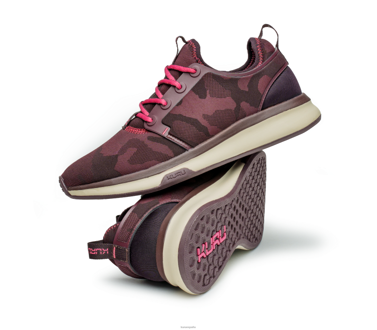 vino camo/sorbete rosa zapatos Kuru 2PFNB60 átomo de ancho mujer