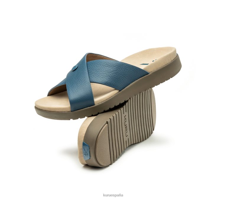 azul mineral/marrón desteñido zapatos Kuru 2PFNB124 brisa mujer