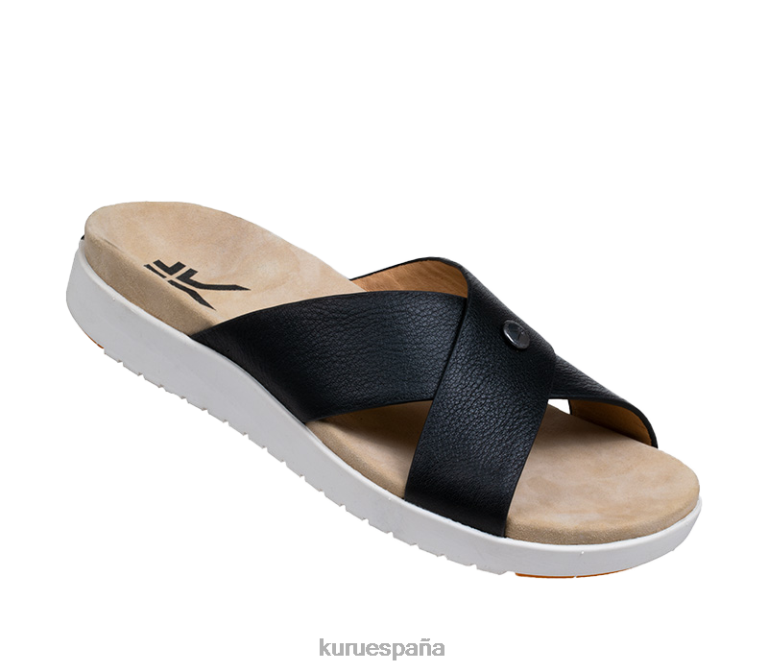 negro azabache/blanco/goma zapatos Kuru 2PFNB118 brisa mujer