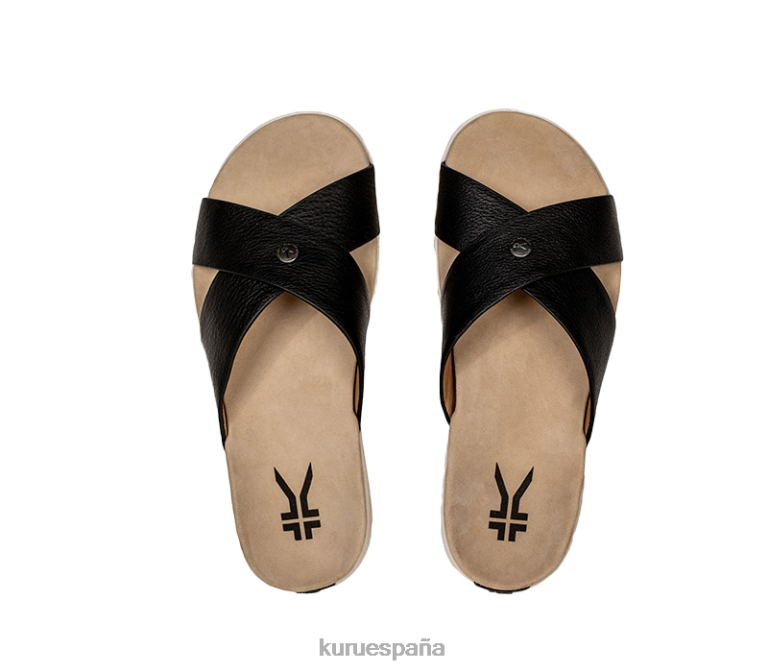 negro azabache/blanco/goma zapatos Kuru 2PFNB118 brisa mujer